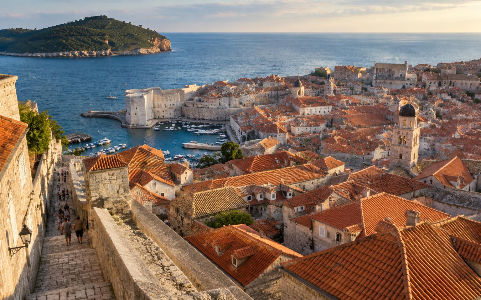 Historic streets of Dubrovnik Old Town